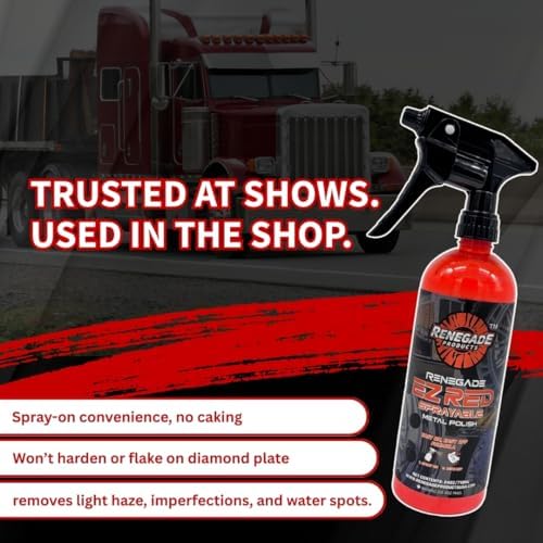 Renegade EZ Red Sprayable Metal Polish, Aluminum & Stainless Steel, 24 oz