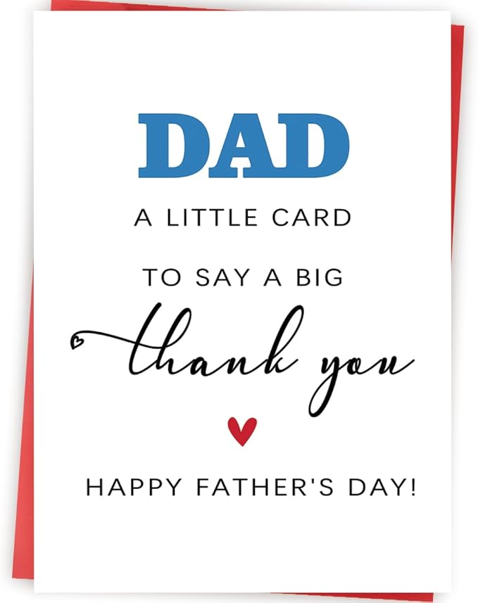 Funny Father‘s Day Gifts for Men, Happy Father Day Gifts from Daughter Son Wife,Thank You Card for Dad Husband On Father Day