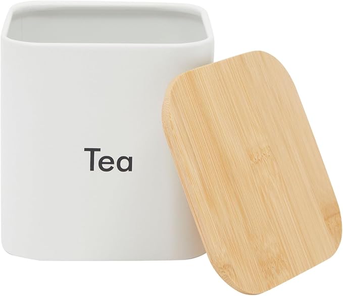 Juvale Coffee Bean Storage Canisters for Countertop - 3-Piece White Iron 48 oz Set - Silicone Seal Lids for Freshness - Sugar Jar & Tea Organizer - Coffee Bar Accessories & Countertop Organization