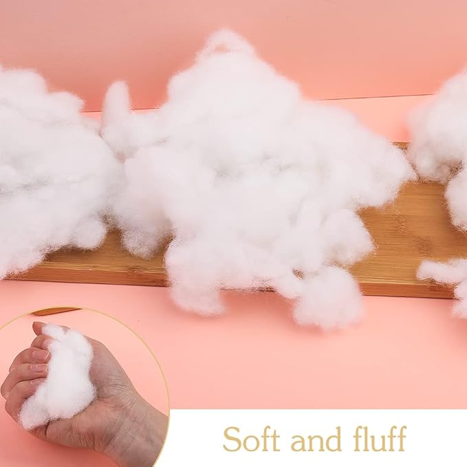 BUTUZE 650g/23oz Polyfill Stuffing, (2.1oz-4.4lb) Fiberfill for Crafts, Polyester Fiber Fill, Premium Resilience Fill Fiber for Stuffing Pillow and Home Decoration Projects