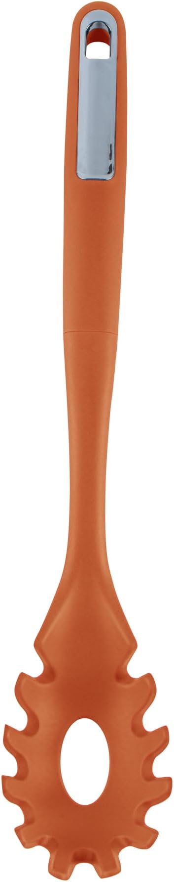 Restaurantware Silicone Utensil Set Pack of 1 Non-Slip Handle 6-Piece Kitchen Tool Set, Heat-Resistant Dishwasher-Friendly Cooking Accessories, Durable Orange Cooking Utensils