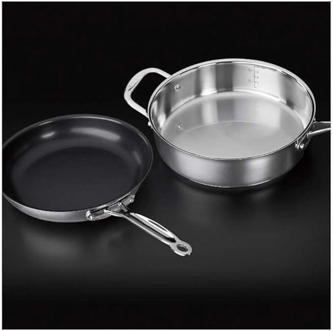 Cuisinart 14-Piece Cookware Set, Chef's Classic Stainless Steel Collection, 77-14N