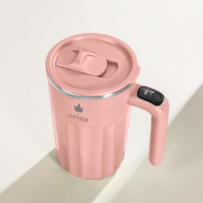 Drink Stirrer,Self Stirring Mug,Self Stirring Coffee Mug,Suitable for Coffee, Milk, Cocoa and Other Beverages (PInk, 12 Ounces)