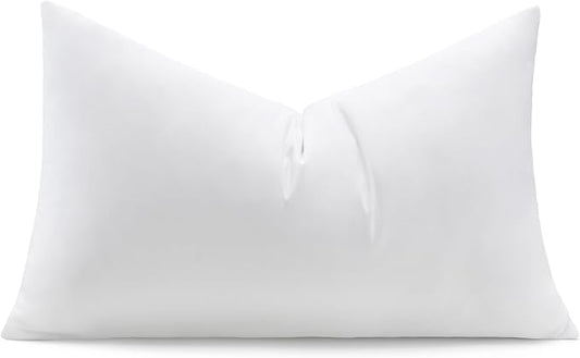 puredown® 12x20 Feather Down Pillow Insert, 1 Pack Lumbar Pillow Insert for Couch, Chairs, Office, Apartments