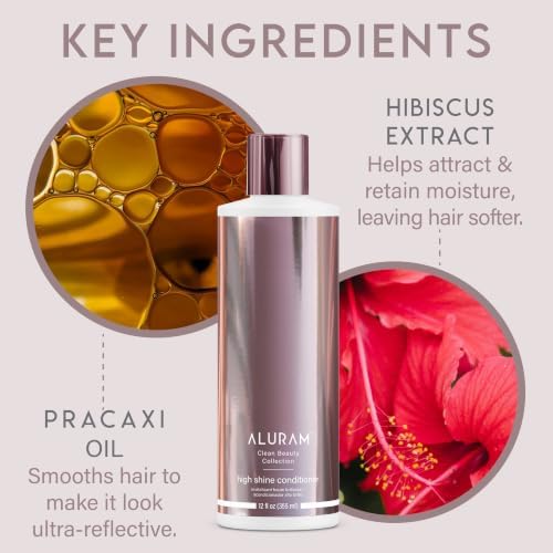 Aluram High Shine Conditioner 12 Fl Oz Vegan With Coconut Water And Hibiscus