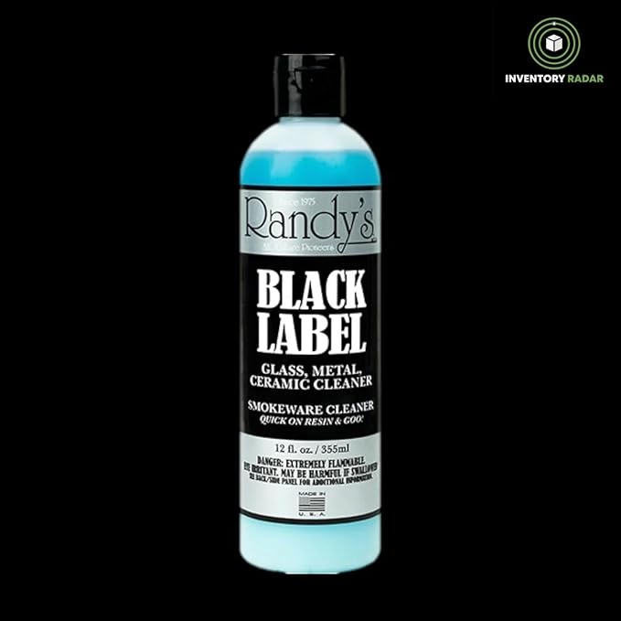 Randy’s Black Label Cleaner, 12 fl oz (6-Pack) – Multipurpose Surface Cleaner for Glass, Metal & Ceramic – Glass Top Stove Cleaner, Streak-Free Finish, Residue-Free, Fast-Drying Formula