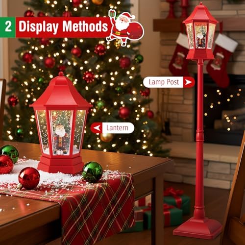 Goplus 5.3 Ft Christmas Snowy Street Lamp w/ 8 Tunes