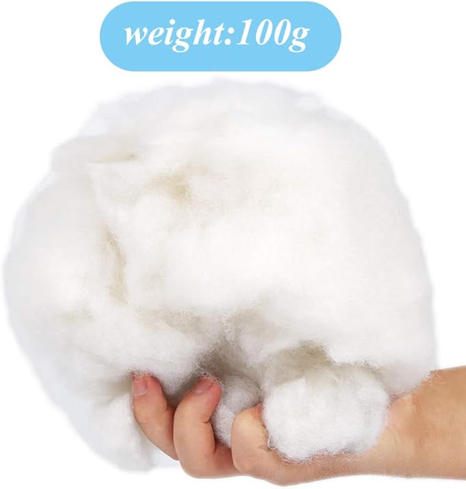 BUTUZE 3.5oz Premium Polyester Fiber Fill, High Resilience Fiberfill Stuffing for Craft, Crochet Animals, Crochet Stuffing, Cotton Stuffing, Recyclable