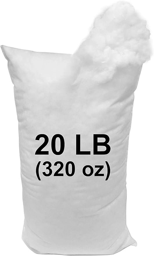 Hometex Canada Pillow Stuffing 20 LB Bag 100% High-Loft Polyester Stuffing Fiber Fill