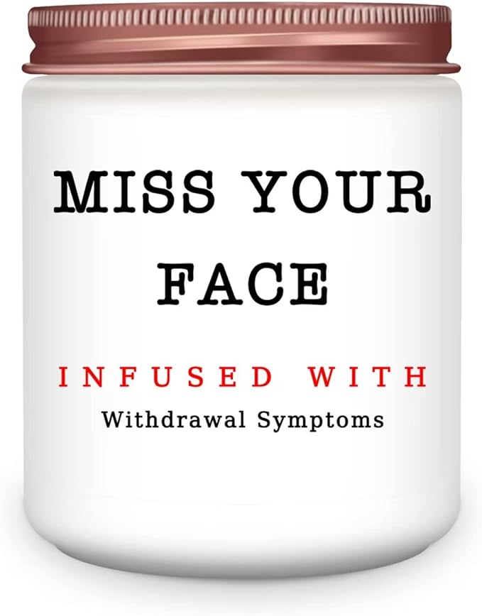Homsolver Gifts for Women, Men, Friends, Sister, Bestie, Mother Day Gift for Friend, Christmas Birthday Candles for Her Him, Unique Friendship Gift for Friend, Miss Your Face Scented Candle