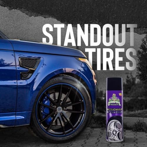Cristal Products Untouchable Tire Shine Spray – Long-Lasting Wet Tire Finish for Deep Gloss & Protection – Waterproof Tire Shine, Easy Application, Premium Tire Cleaner Shine 8oz (2PK)