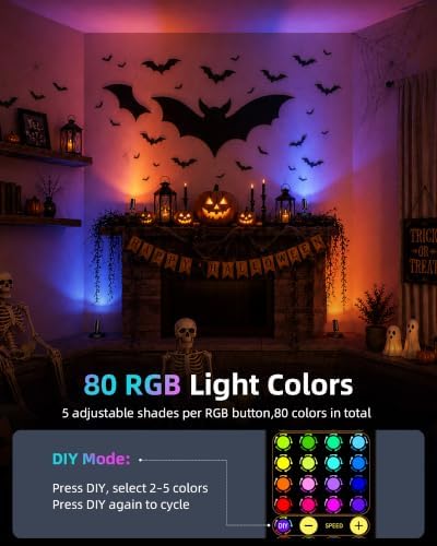 EZVALO RGB Spotlights Indoor with Remote, Wireless 5000mAh Rechargeable Accent Lights, 83 Color Changing & DIY Modes, Mini Spotlight for Plants, Artwork, Display Cabinet, Shelves & Home Decor (4 Pack)