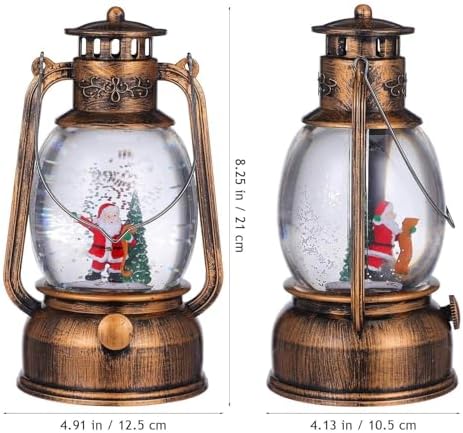 Christmas Musical Snow Globe Lantern with Lights Rotating USB Operated