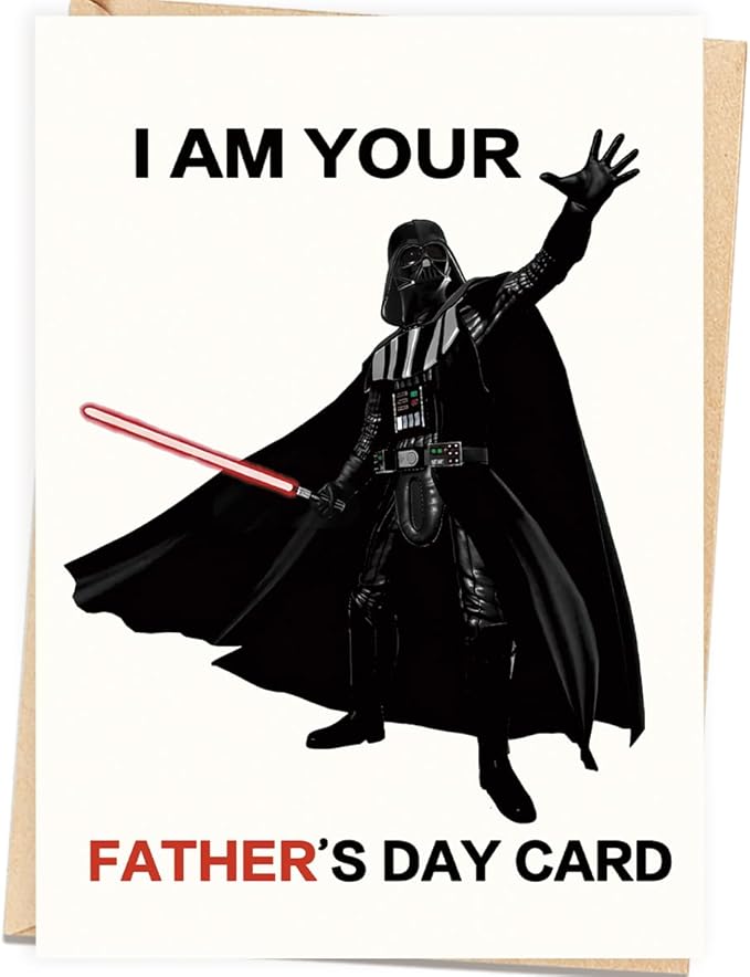 Funny Fathers Day Gift Card for Dad from Daughter Son, Personalized Double-Sided, Minimalist Premium Design, Perfect Father's Day Decoration Ideas