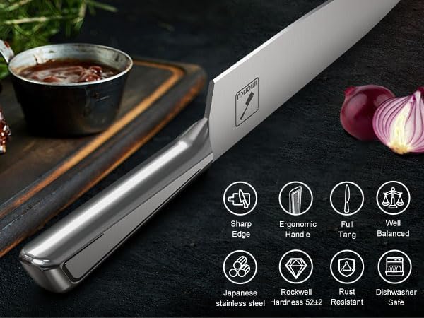 imarku Knife Set with Knife Block, 14-Piece High Carbon Stainless Steel Kitchen Knives with Built-in Sharpener, Dishwasher Safe,Ideal for Home or Wedding Gifts
