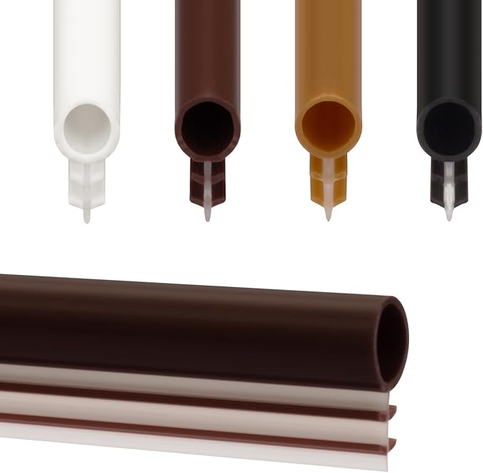 Window Weatherstrip Seal 1/4" Bulb Bubble Kerf Mount Bulb Gasket Window Weather Stripping Kerf - 4 Colors and 5 Length Options (100', Brown)