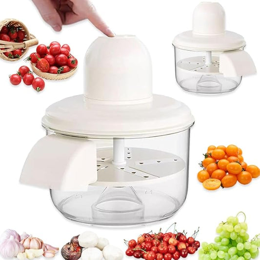 New Automatic Peeler Machine, Portable USB Rechargeable Peeling Machine,Grape Tomato Plum Cherry Skin Remover Tool，Electric Fruit Peeler Skin Remover Tool Garlic Peeler Machine (White)