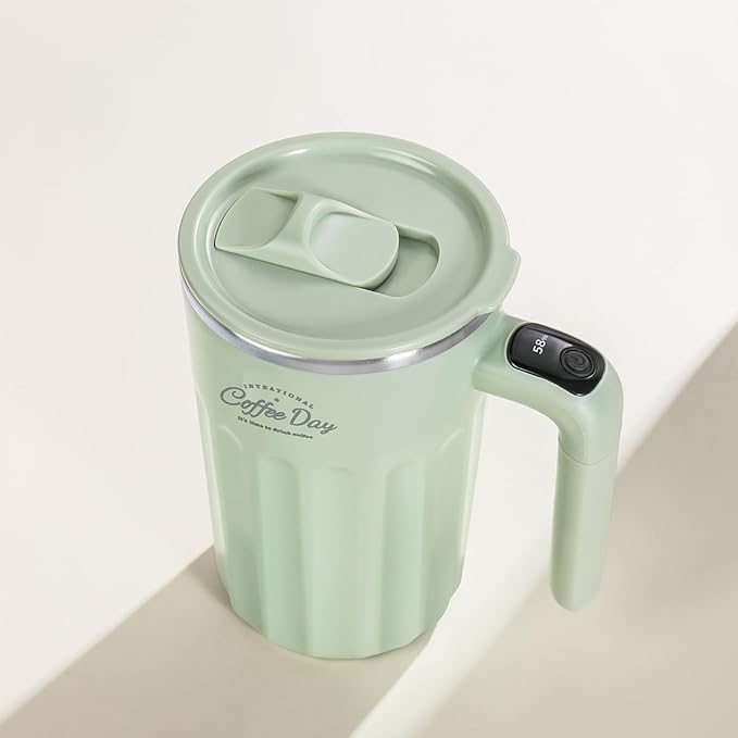 Drink Stirrer,Self Stirring Mug,Self Stirring Coffee Mug,Suitable for Coffee, Milk, Cocoa and Other Beverages (Matcha Green)