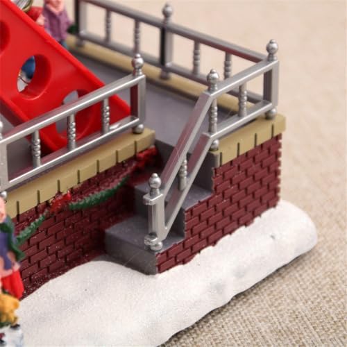 Indoor Christmas Ferris Wheel Centerpiece Music Box with Lights, Festive Table Decor for Entryway Mantel or Counter Musical Box Rotate Christmas Music Ferris Wheel Lighted Tabletop Decor Indoor Usb