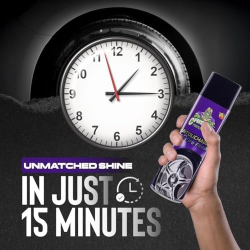 Cristal Products Untouchable Tire Shine Spray – Long-Lasting Wet Tire Finish for Deep Gloss & Protection – Waterproof Tire Shine, Easy Application, Premium Tire Cleaner Shine 8oz (2PK)