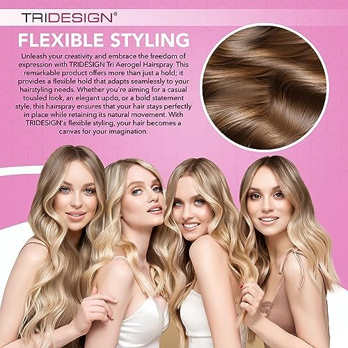 TRI Design Aerogel Hairspray Strong Hold Hair Finishing 10.5 oz (Pack of 5)