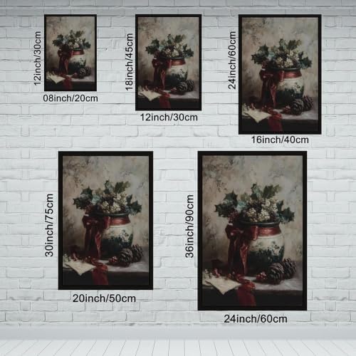 Holiday Botanical Still Life Art Print for Seasonal Home Wall Decor