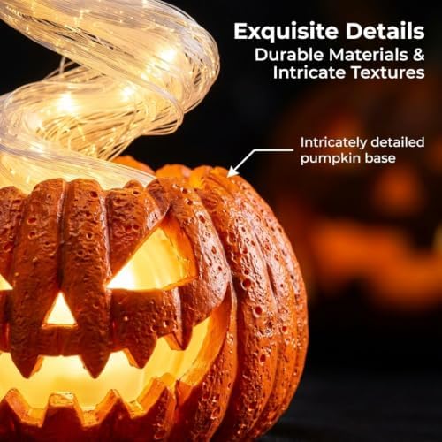 Rotating Ghost Pumpkin Yard Light Halloween Outdoor Porch Decor