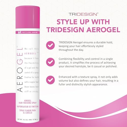 TRIDESIGN Aerogel Hairspray Strong Hold Finishing - 10.5 Oz (Pack of 4)