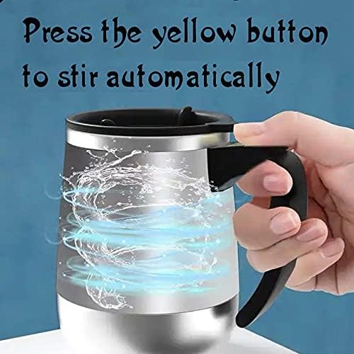 Self Stirring Mug Auto Self Mixing Stainless Steel Cup for Coffee -450ml/15oz