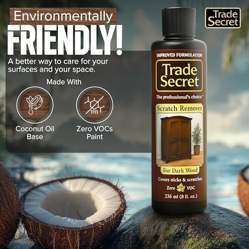 Trade Secret Dark Wood Scratch Remover for Furniture and Floors, 8 oz