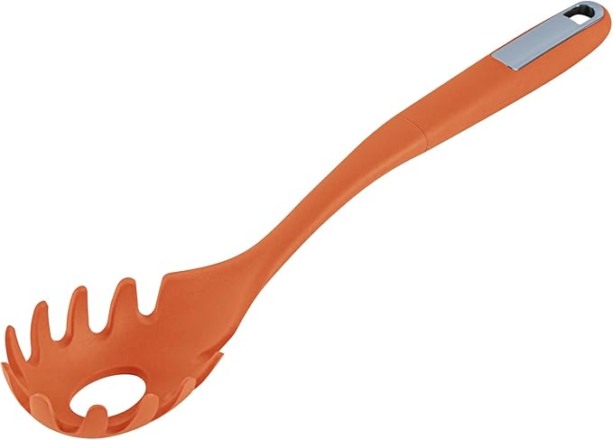 Restaurantware Silicone Utensil Set Pack of 1 Non-Slip Handle 6-Piece Kitchen Tool Set, Heat-Resistant Dishwasher-Friendly Cooking Accessories, Durable Orange Cooking Utensils