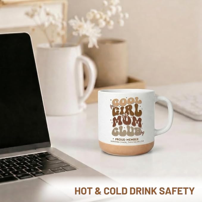 Girl Mom Mothers Day Gifts, Cute 11oz Stoneware Coffee Mug for Girls Moms, Mothers Day Gifts For a Mom of Girls, Girl Moms Mug For Hot and Cold Drinks, Dishwasher and Microwave Safe