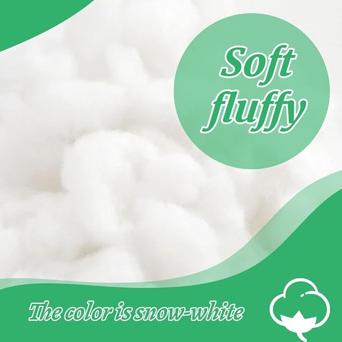 200g/7.1oz Stuffing Fiber Fill, Polyester Fiber, Pillow Stuffing, Stuffing in Crafts, Pillow Stuffing for Stuffed Animals, Premium FiberFill for Filling Crafts DIY