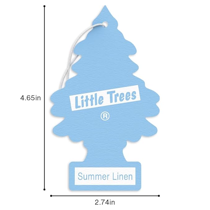 LITTLE TREES Car Air Freshener | Hanging Tree Provides Long Lasting Scent for Auto and Home | 24 Air Fresheners |Summer Linen