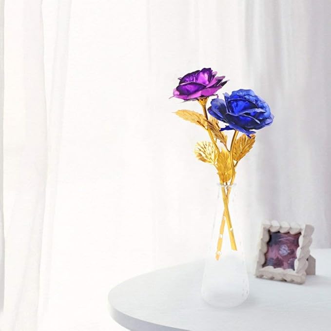 Mothers Day Mom Gifts for Women Grandma, Artificial Forever Birthday Flowers Galaxy Glass Eternal Roses with Heart Shaped Crystal Vase, Mother's Day Anniversary Wedding Rose Gifts for Wife Sister