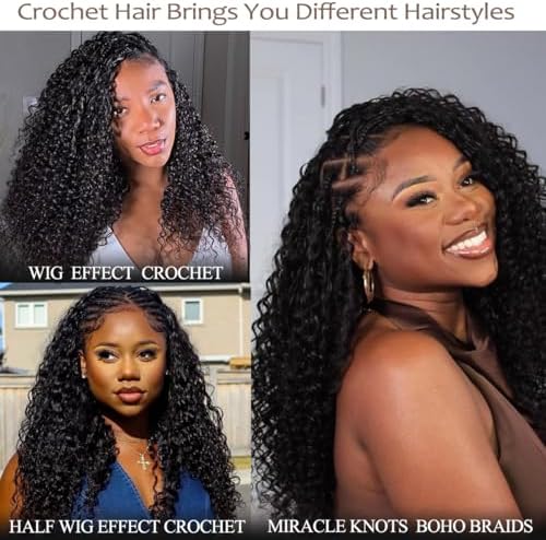 Beauty Youth Pixie Curly Miracle Knots Human Crochet Hair 75g 18 Inch