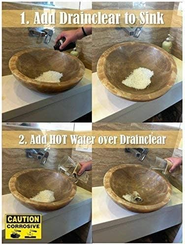 Caustic Soda – Fast-Acting, Non-Toxic & Odorless Formula to Clear Blockages Instantly – Unblock Clogged Sinks & Pipes with Chimney & Drain Cleaner Flakes – 350 Grams