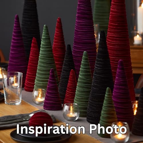 Your Heart's Content Plum Velvet Trees Set of 3 (Plum)