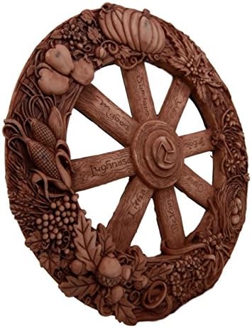 Ebros The Sabbats Wheel of The Year Wall Plaque Featuring Eight Pagan Festivals Sabbats By Maxine Miller