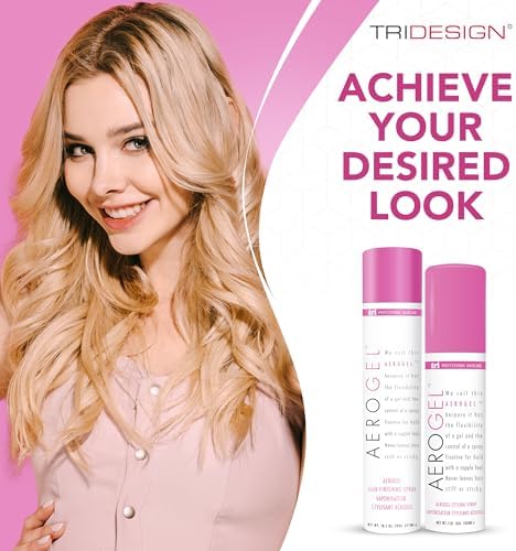 TRIDESIGN Aerogel Strong Hold Volumizing Hair Spray - 3oz & 10.5oz - 2 Pack