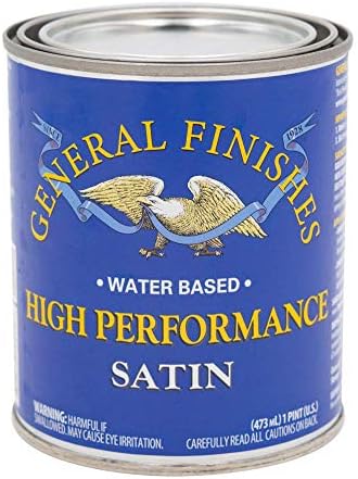 General Finishes High Performance Water Based Topcoat, 1 Pint, Satin