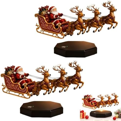 Floating Santa Sleigh, Magnetic Levitation Christmas Decor, Reindeer (2 pcs)
