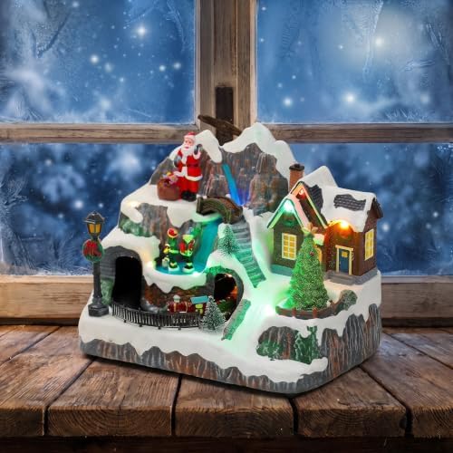 Christmas Town Decorations - LED Lighted Musical Animated Village