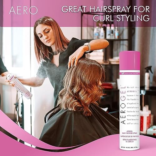 TRI Design Aerogel Finishing Spray - Flexible & Controllable Hairspray for Women and Men, For Hair Styling with a Firm and Extra Hold & Supple Feel, 3-Pack 10.5 oz