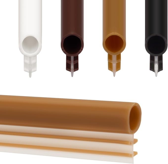 Window Weatherstrip Seal 1/4" Bulb Bubble Kerf Mount Bulb Gasket Window Weather Stripping Kerf - 4 Colors and 5 Length Options (17', Tan)