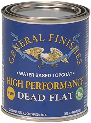 General Finishes High Performance Water Based Topcoat, 1 Pint, Dead Flat