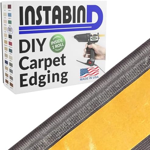 Instabind DIY Carpet Binding Tape - Regular Style Edge Trim - Grey, 54 LFT