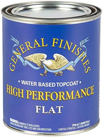 General Finishes High Performance Water Based Topcoat, 1 Quart, Flat