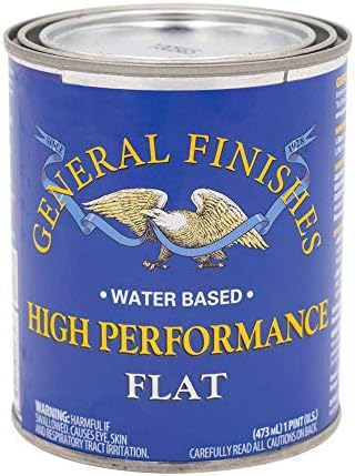 General Finishes High Performance Water Based Topcoat, 1 Pint, Flat