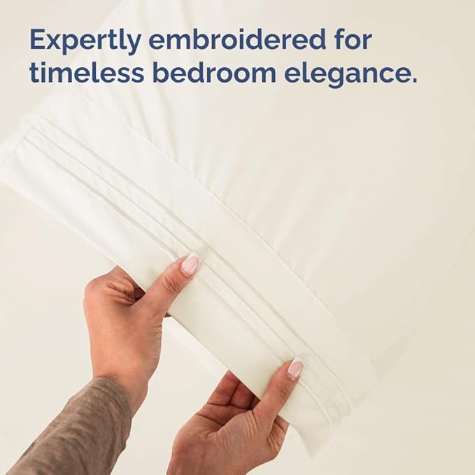 Standard Pillow Cases Set of 8 - Ultra Soft Hotel Quality Pillowcase Covers - Comfy, Cozy & Wrinkle Free - Shrink, Stain & Fade Resistant - Machine Washable Pillow Protectors - 8 Piece Set - Off White